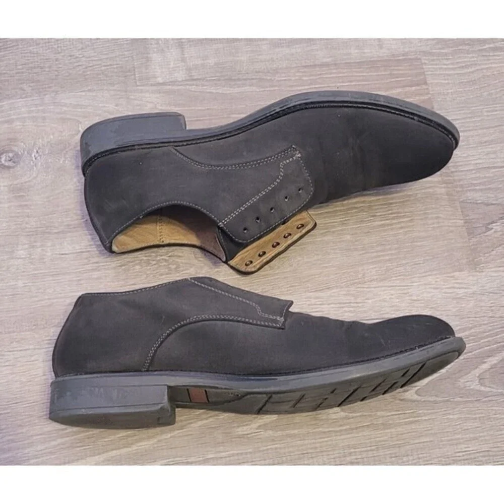 DEXTER Comfort Shoes -‎ Oxford Gray Suede Lace Up with Memory Foam Men's Size 9